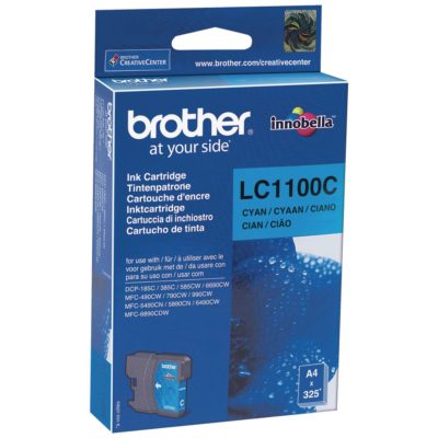 Brother LC1100 C Innobella™ Ink, Ink Cartridge, Cyan Single Pack, LC-1100C Brother LC1100 C Innobella™ Ink, Ink Cartridge, Cyan Single Pack, LC-1100C